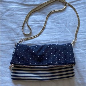 DEUX LUX bag stripe nautical gold